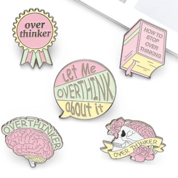 📍5for$25 Enamel Pin Book how to stop overthinking - Picture 2 of 3